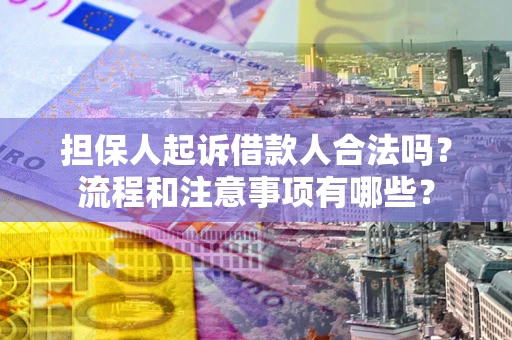 北京担保人起诉借款人合法吗？流程和注意事项有哪些？
