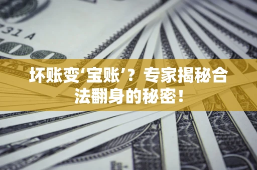 北京坏账变‘宝账’？专家揭秘合法翻身的秘密！