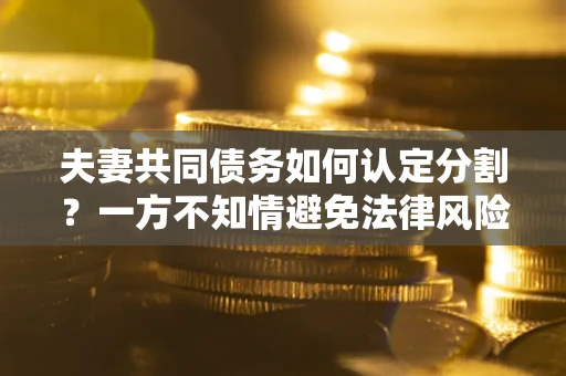 北京夫妻共同债务如何认定分割？一方不知情避免法律风险必看！